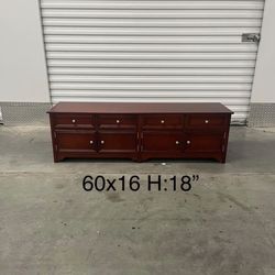 Solid wood long tv stand 60 inch