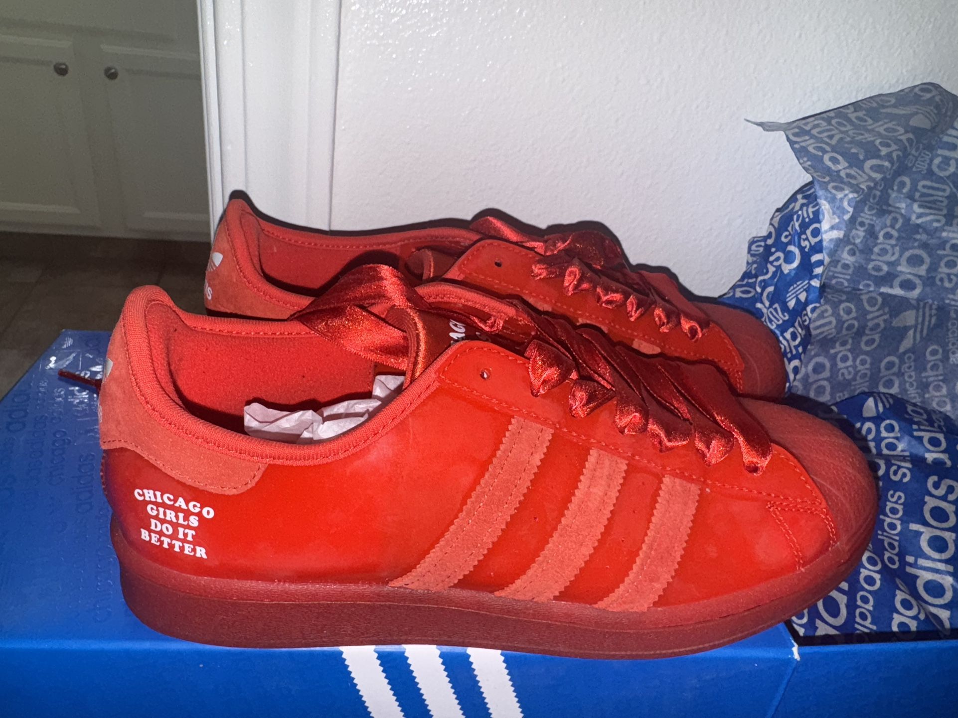 Mens Red Adidas Size 8