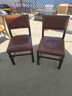 Genuine Leather Chairs (set)