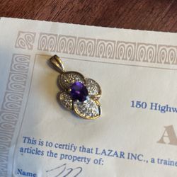 14kt gold petal necklace pendant