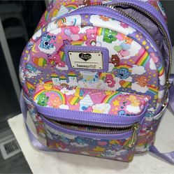 Loungefly Care Bears Purple Sunshine Rainbow Mini Backpack