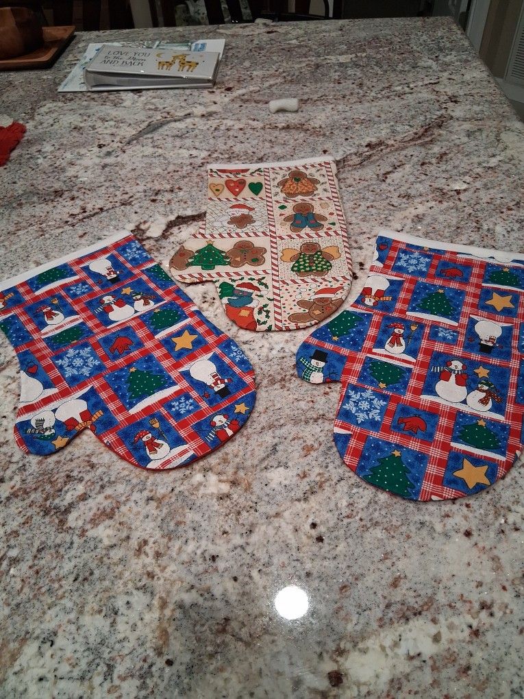 Set Of 3 Kitchen Pot Holders Or Treatbags