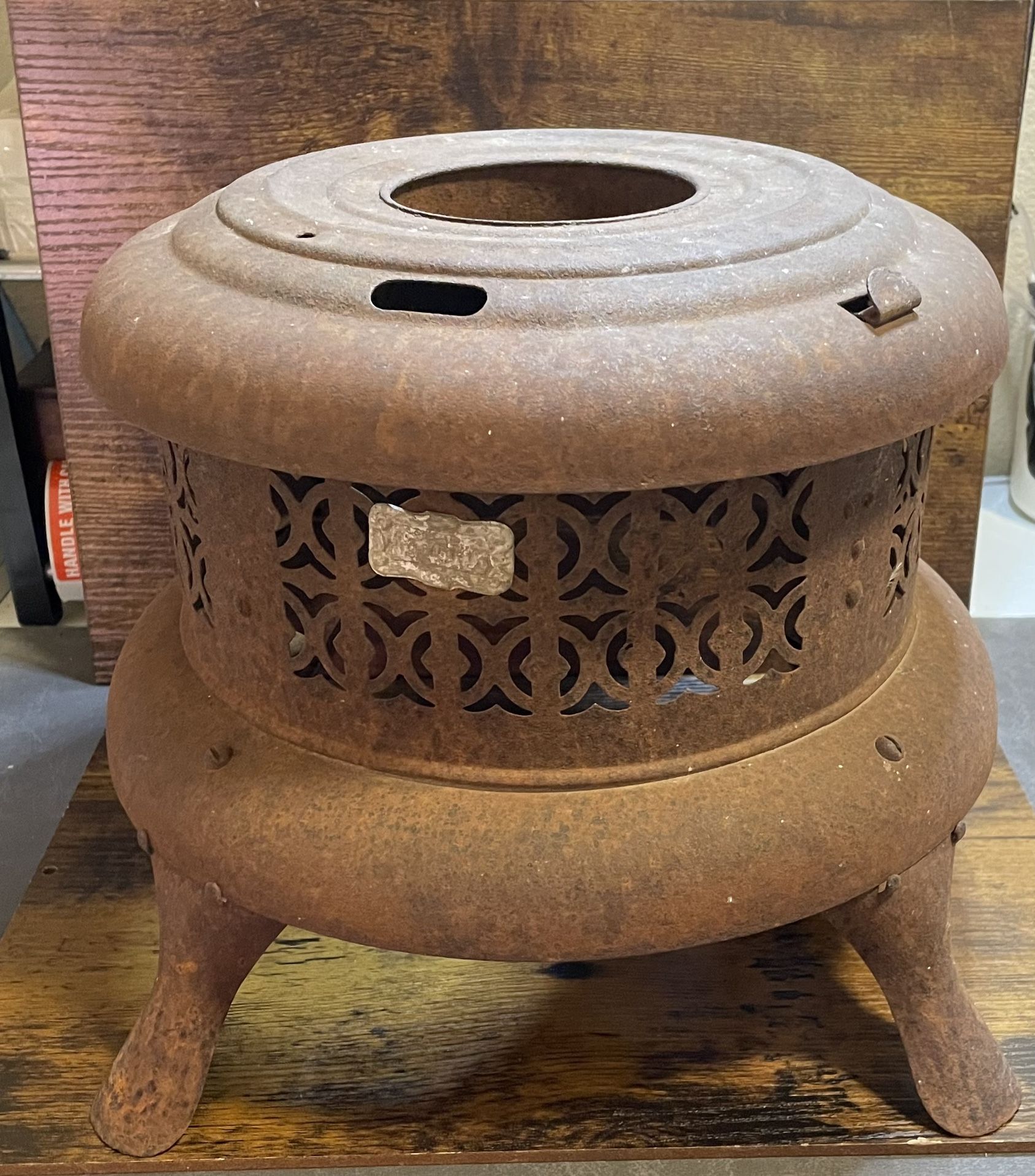 Bottom Of Old Oil Burning Stove 