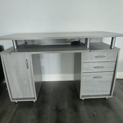 Computer desk, gray color 