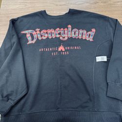 Disneyland Black Christmas Plaid XL Sweatshirt