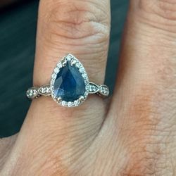 Montana Sapphire 14kt Wg Ring 