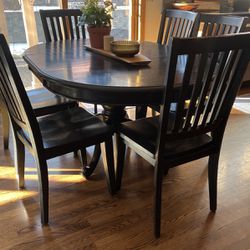 Black kitchen table With 6 Chairs +3 Counter Chairs
