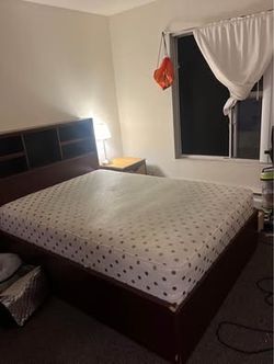 Full-size Bed frame + mattress + dresser combo