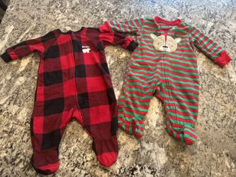 Baby Christmas Sleepers Size 0-3 Months 