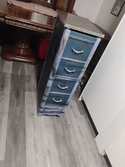 Vintage wooden filing cabinet