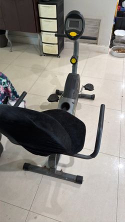 Static Bicycle Seat Has Cat Damage 