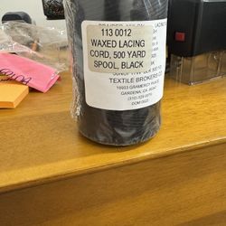 BLACK WAXED LACING CORD