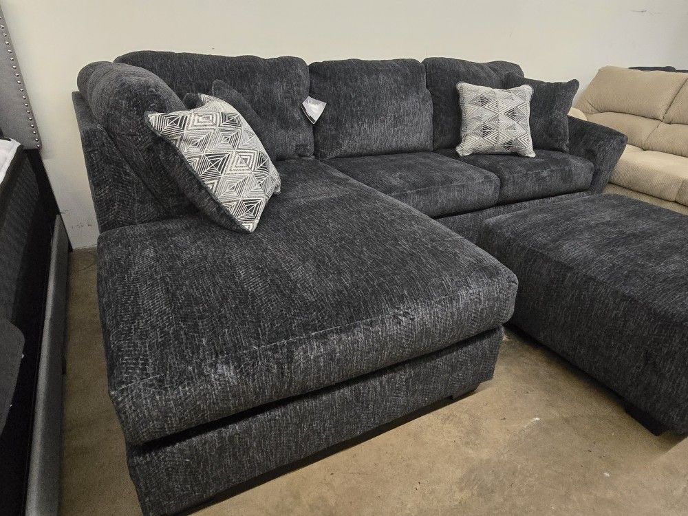 Dark Grey Biddeford Sectional New