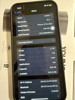 iPhone 12 Pro Max Unlocked 256gb