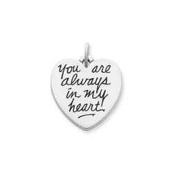 James Avery  Sterling Silver You Are Always in My Heart Charm 