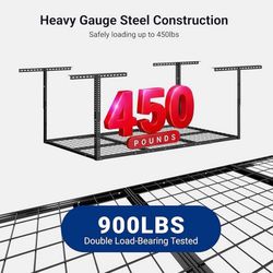 3x6 Overhead Garage Storage Adjustable Ceiling Rack 72" Length x 36" Width x 40"