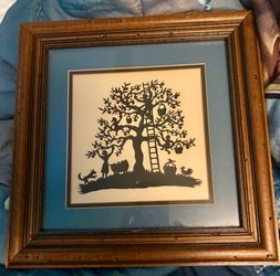 Framed Silhouette Paper Cut Art