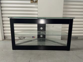 Small glass TV stand
