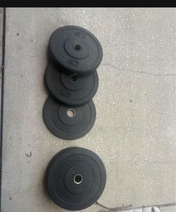 Bumper Plates 45lb 2x 25lb 2x 101x $50