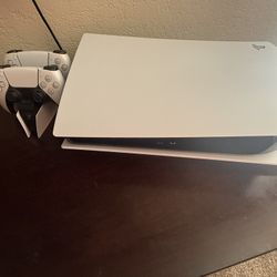 PS5 With Two Controllers And Charger For Controllers 