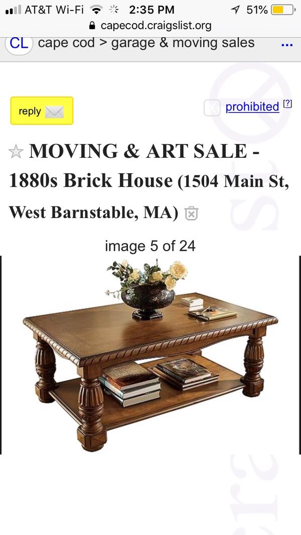 Brockton Coffee Table For Sale In Barnstable Ma Offerup