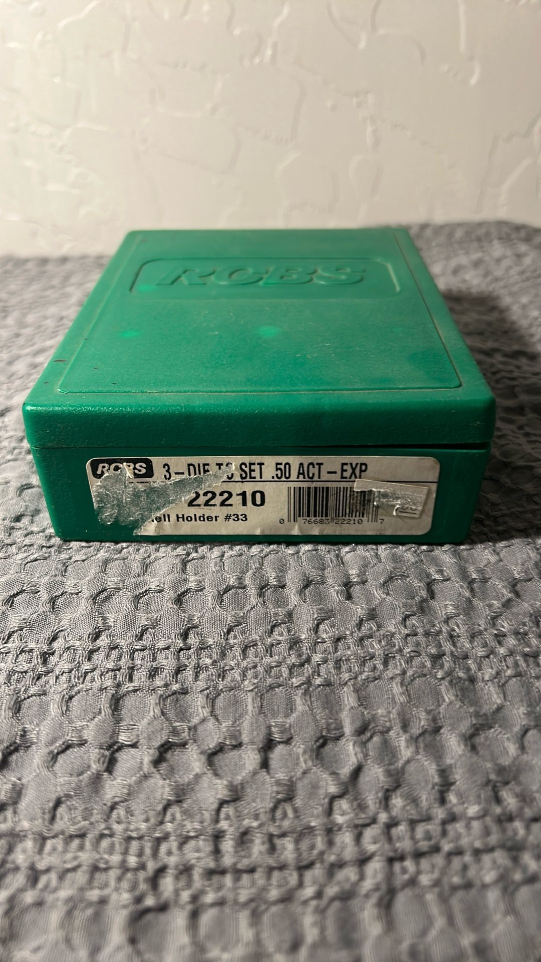 RCBS 3 DIE TAPER CRIMP SET .50 ACT – EXP (P/N: 22210):