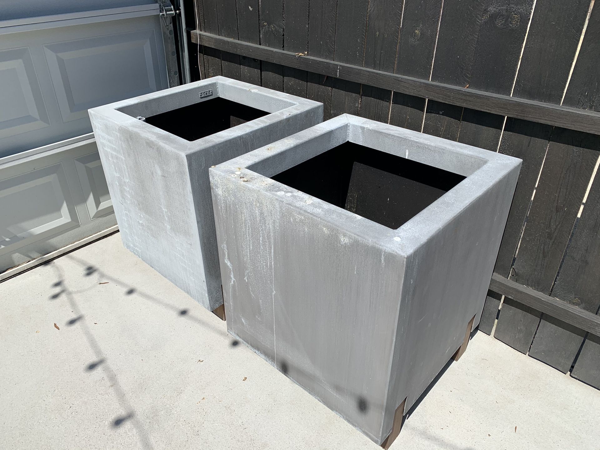 Giant Concrete Look Modern Planters