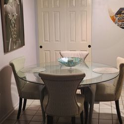 Glass Dinette Table And Chairs