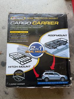 CargoLoc 2 in 1 Cargo Carrier, Attaches to Hitch or Roof Racks