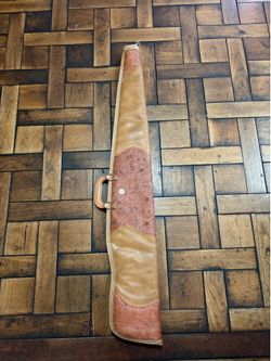 Rifle case leather cow print