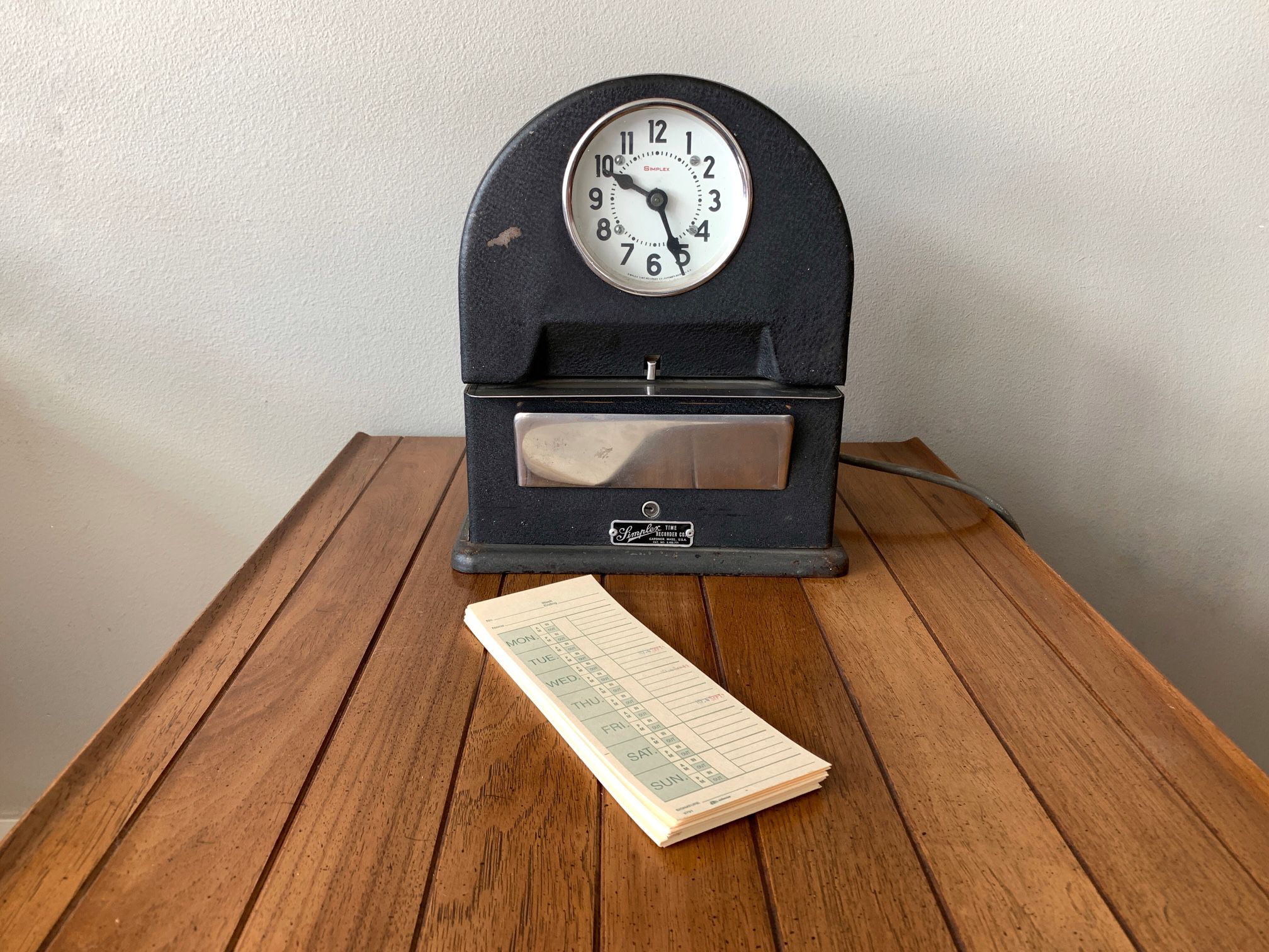 Vintage Simplex Time Recording Punch Time-clock