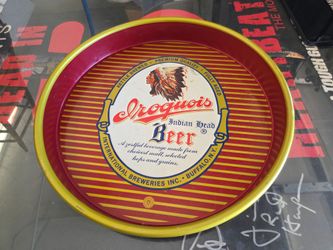 Vintage Iroquois Beer metal advertising tray