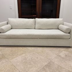 Crate & Barrel Aris 88" Bench Sofa – Ascend Ivory