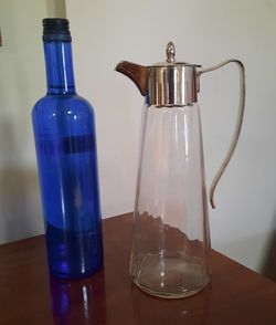 Vintage German Silver-Plated & Glass Claret Jug / Carafe