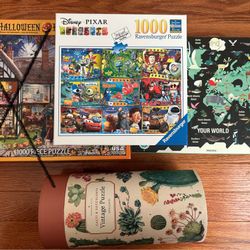 Lot Of 3 1000 Piece Jigsaw Puzzles 