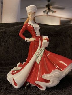 royal doulton pretty ladies figurine, 2007 christmas day