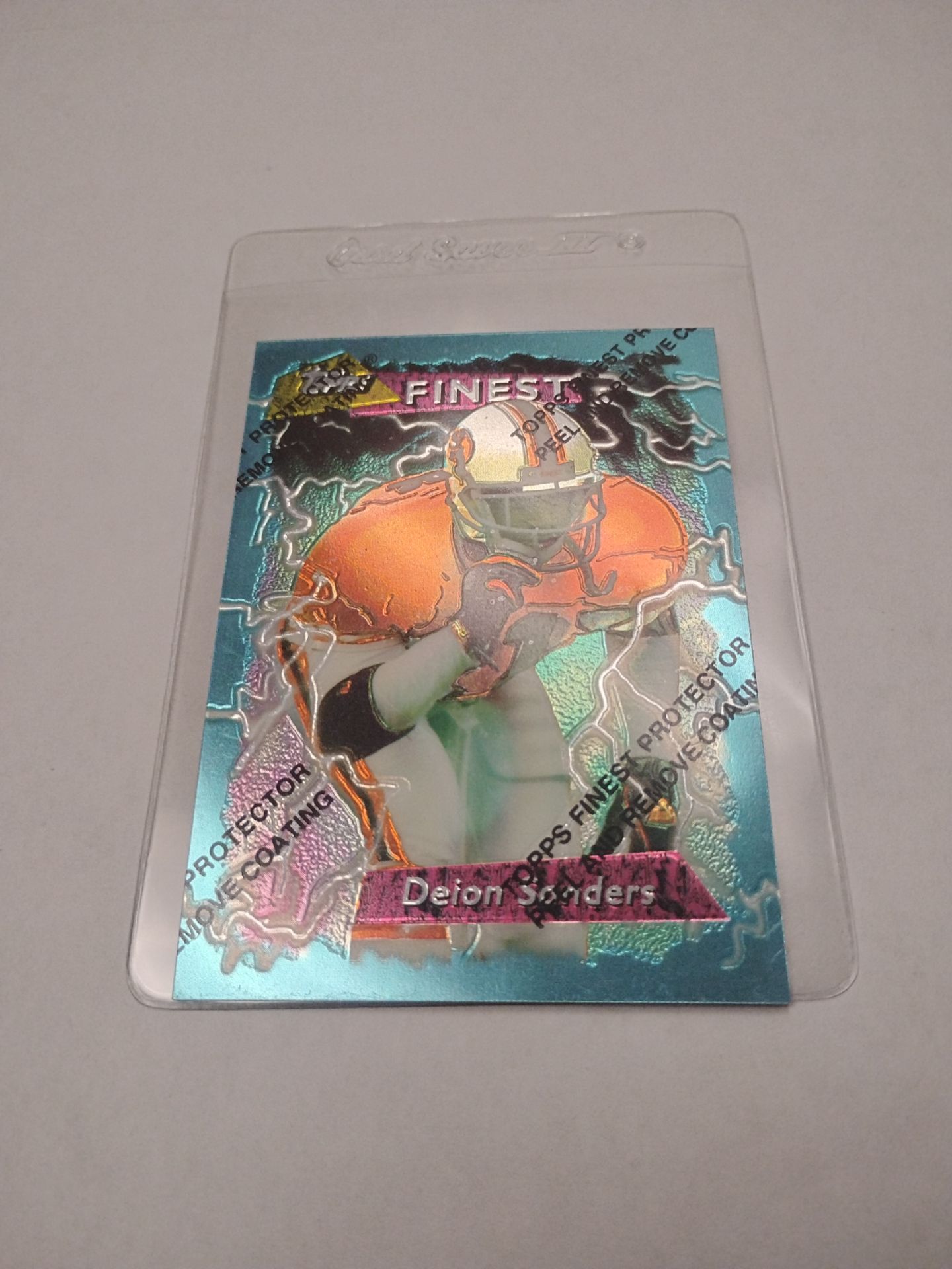 Perfect Mint 1995 Topps Finest Deion Sanders Football Card #100