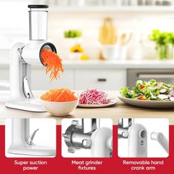 Meat Grinder, Vegetable Slicer & Cheese Grater