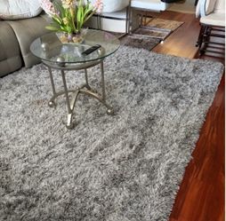 Fluffy large rug