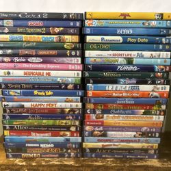 Huge DVD Lot Animated/ Live Action Children Movies 