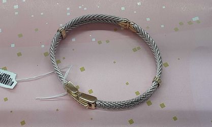 Bangle Bracelet - Tricolor Gold 14k (.585) 23.2 grams 7 inch