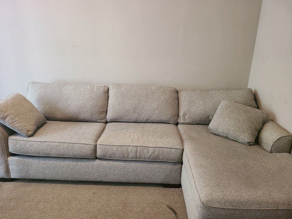 Gray Sectional Sofa with Chaise