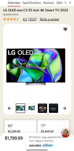 LG C3 55" OLED TV New In Box