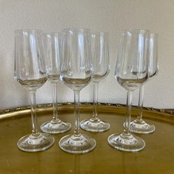 Czechoslovakian Crystal Glasses, Set Of 6