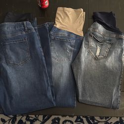 3 pairs maternity jeans
