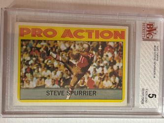 1972 Topps Steve Spurrier Pro Action #338 BVG 5