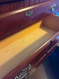 Wooden Dresser with Brass Hardware