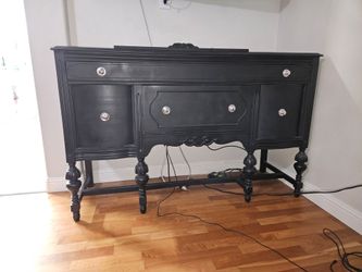 Black cabinets/ storage/ dresser