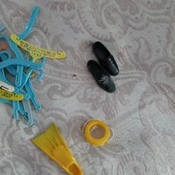 Barbie And Ken Vintage Accessories Goggles Shoes Plus Hangers