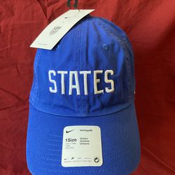 NEW USMNT Unisex Campus Crest State Nike Dri-Fit Adjustable Hat Blue